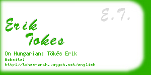 erik tokes business card