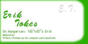 erik tokes business card
